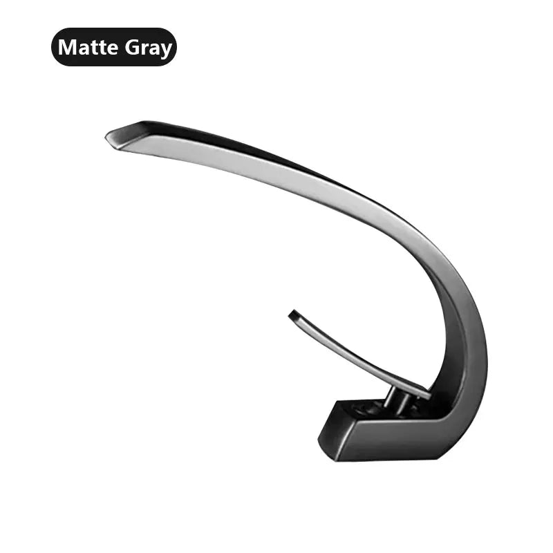 Modern Bathroom Sink Faucet Deck Mounted Brass Mixer Water Tap One Hole Crane Vanity Washbasin Black Basin Faucets for Bathroom