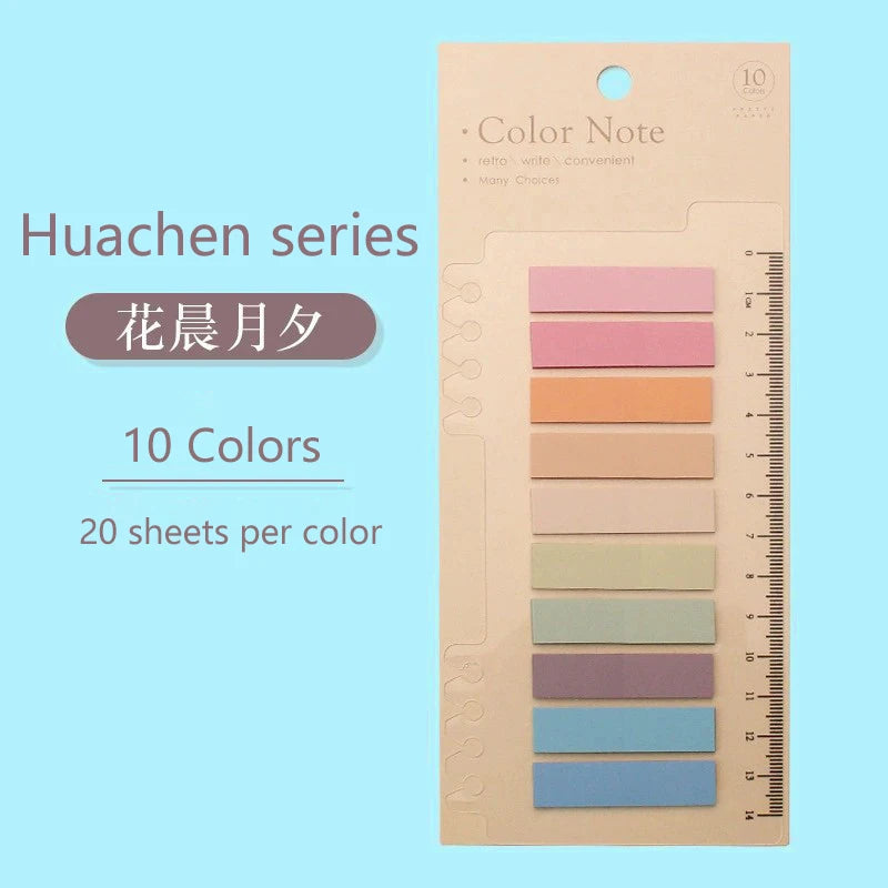 6 Series Colorful Self-Adhesive Sticky Notes Memo Pad - Office & School Supplies - Bookmark Point-It Marker Memo Sticker Paper