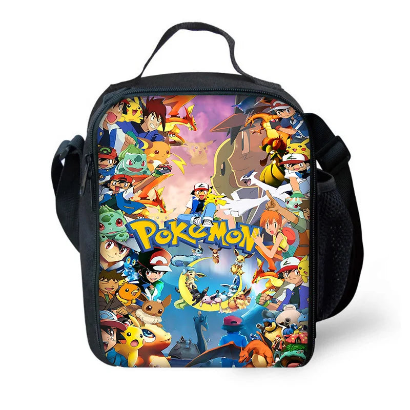 Cute Potdemiel cartoon Ball Child School Backpack with Lunch Bags ,Pencil Bags ,School Bags for Boys Girls P-PokéS Best Gift
