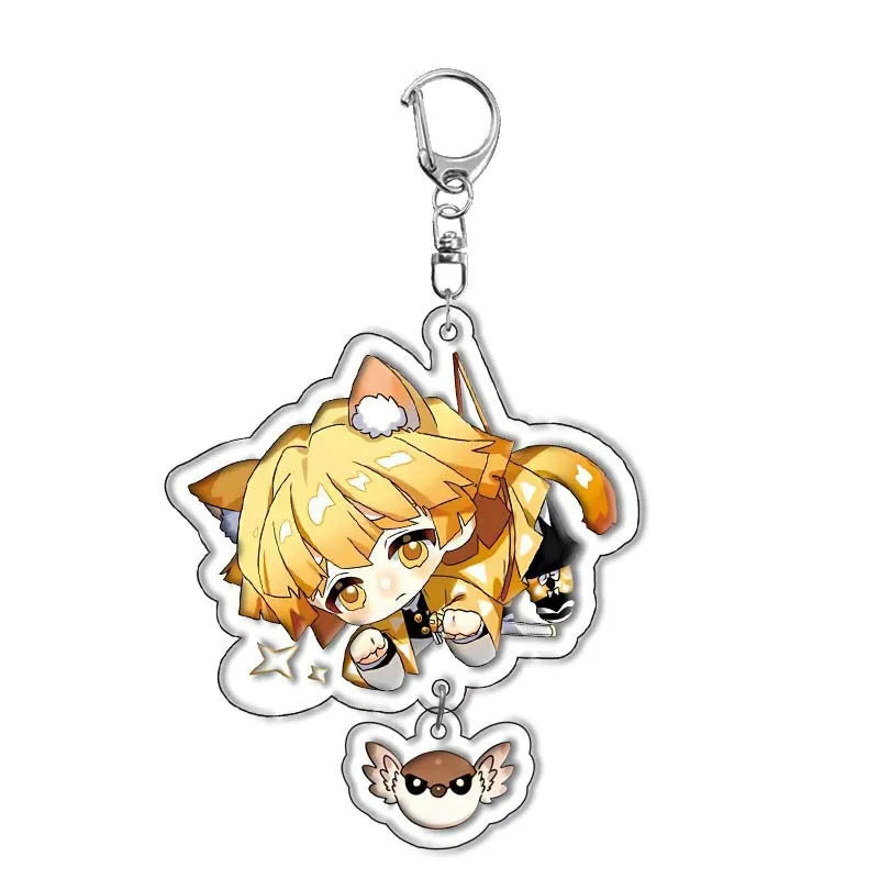 Demon Slayer Blade Charcoal Zhilang You Bean Acrylic Keychain Anime Peripheral High Beauty Backpack Fashion Toys Anime Frind