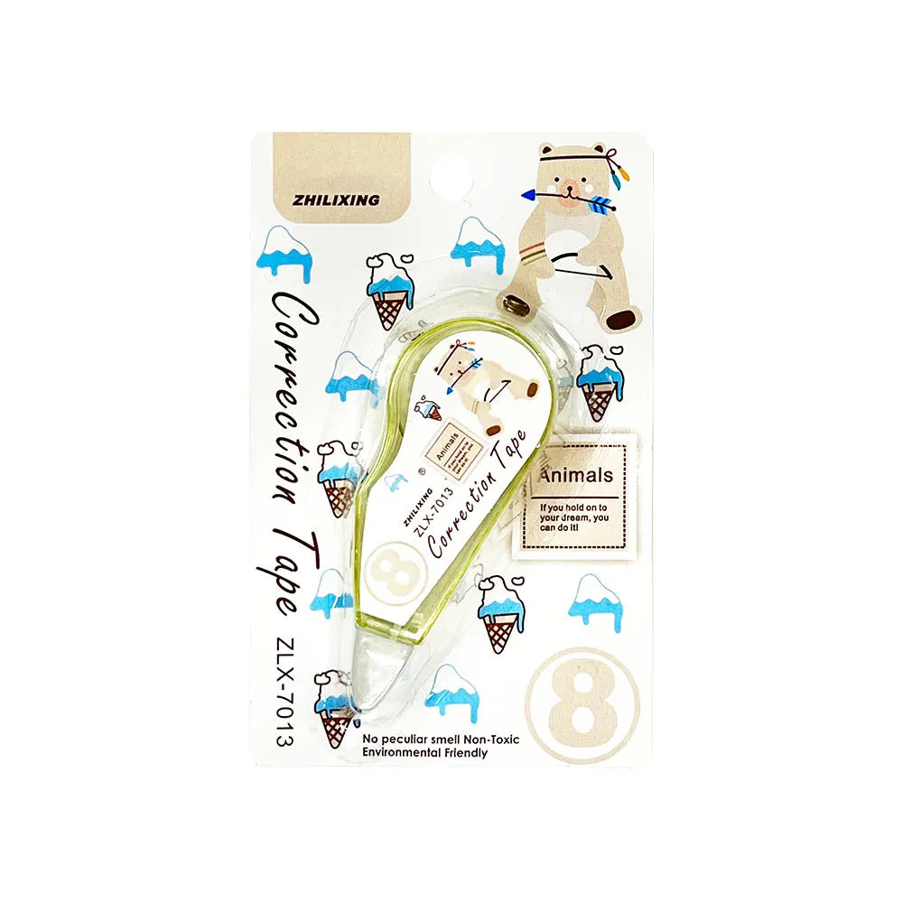 4Pcs Mini Correction Tape, Cartoon Cute Student Error Correction Supplies, Office Financial Correction Tape