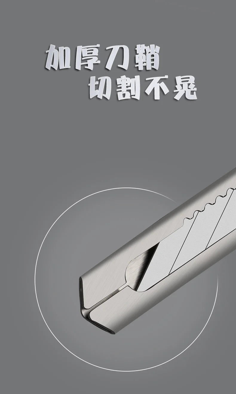 Deli Metal Utility Knife Paper Cutter Retractable Box Cutter Vinyl Craft Cutter Knife with 30 Degree Snap-off Blades  Art Knives