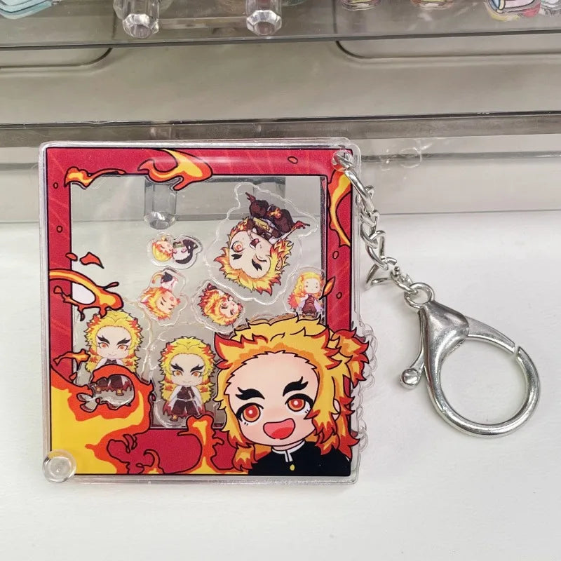 Demon Slayer Kamado Tanjirou Kamado Nezuko Tomioka Giyuu Anime Cartoon Peripherals Shake Pendant Gift Creative Backpack Keychain