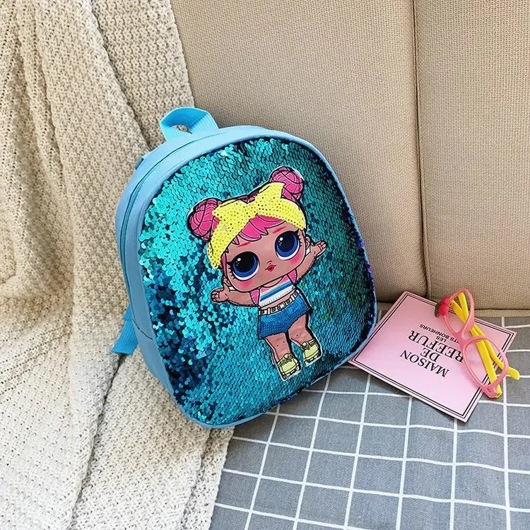 Cute Children's Sequin Backpack Bags 3-6 Years Lovely Kindergarten Kids School Bag Fashion Cartoon Baby Girls Handbags Knapsack