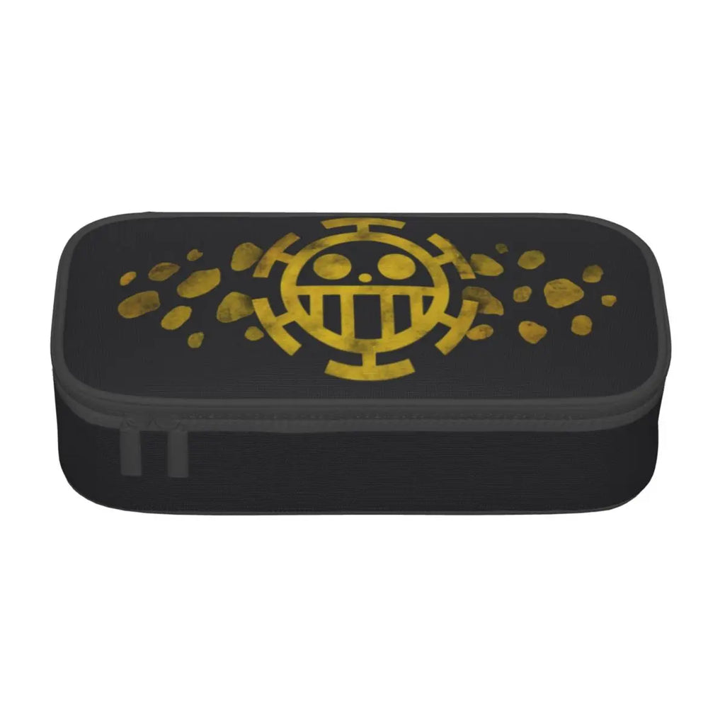 Custom One P-Pieces Cute Pencil Case Boys Girls Large Capacity Straw Hat Pirates Skull Pencil Bag Students Stationery
