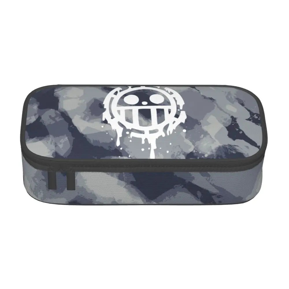 Custom One P-Pieces Cute Pencil Case Boys Girls Large Capacity Straw Hat Pirates Skull Pencil Bag Students Stationery