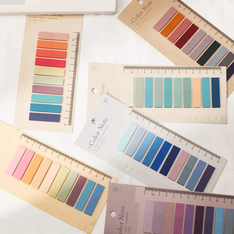 6 Series Colorful Self-Adhesive Sticky Notes Memo Pad - Office & School Supplies - Bookmark Point-It Marker Memo Sticker Paper