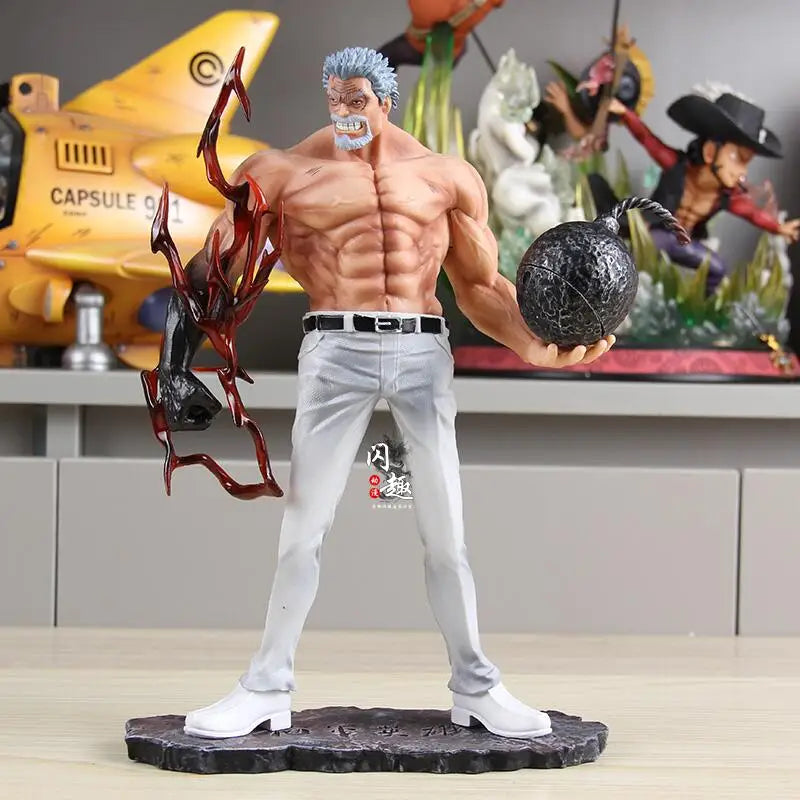 One Piece Anime Figures 26cm Standing Posture Monkey D Garp Gk Sculpture Scene Pvc Handmade Model Desktop Ornament Toy Gifts