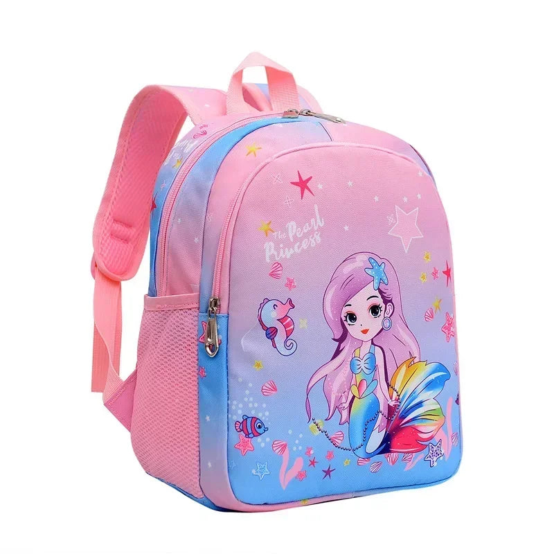 New Children Backpack Cartoon Cute Unicorn Mermaid Print Schoolbag Kindergarten Lightweight Schoolbag