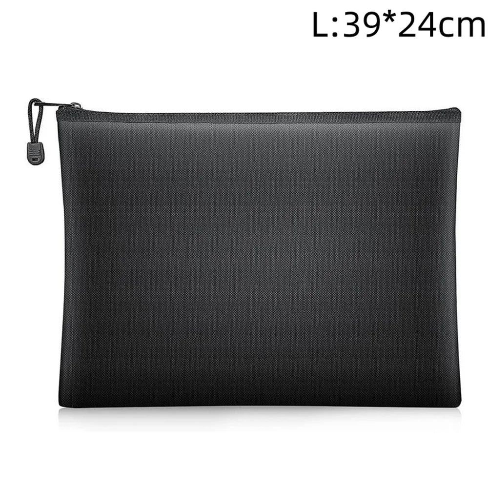 Portable File Bag Waterproof Fireproof Document Bag with Zipper Combination Lock Certificates Money Cards Safety Bag Protect