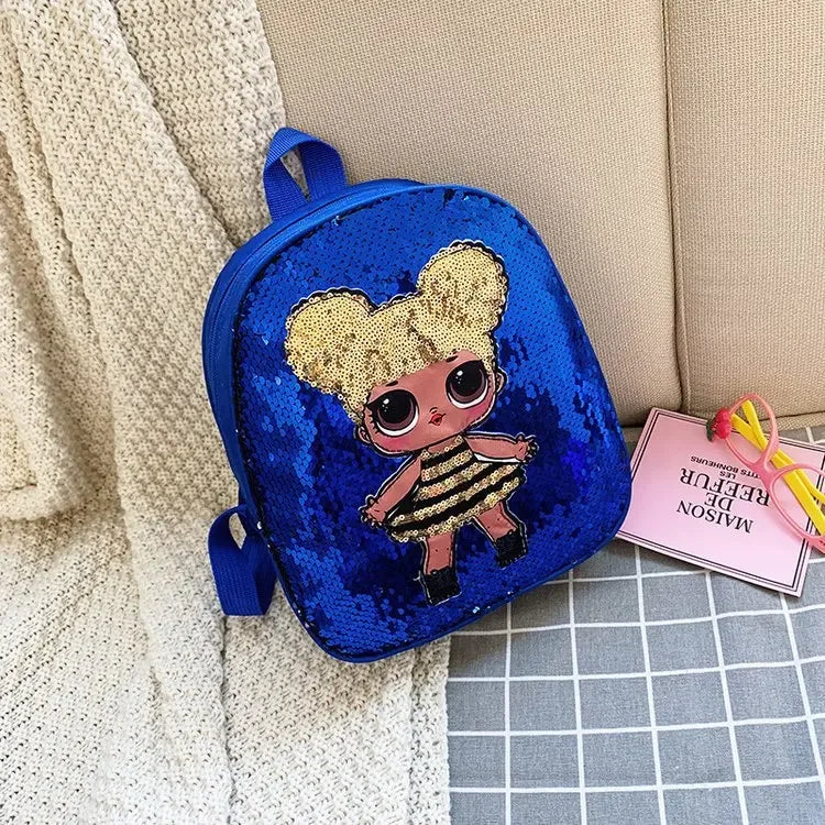 Cute Children's Sequin Backpack Bags 3-6 Years Lovely Kindergarten Kids School Bag Fashion Cartoon Baby Girls Handbags Knapsack