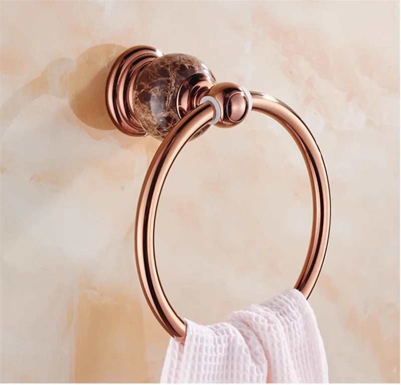 Bathroom Accessories Bath Shelf Rose Gold Paper Holder,Towel Bar,Soap Holder,Towel Rack,Glass Shelf,Hook bathroom Hardware Brass