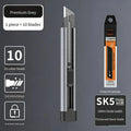 Heavy-Duty Stainless Steel Utility Knife - Large Cutter for Wallpaper, Unboxing, Crafts & General Use