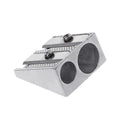 1/10/20Pcs Silver Aluminum Alloy Pencil Sharpener 2-Hole Magnesium Wedge Profile Metal Pen Sharpener for Office School Supplies
