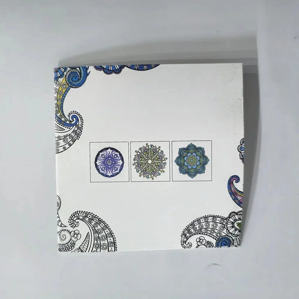 1PCS 24 Page Mandala Flower Coloring Book Casual Hand Drawn Graffiti Art Leisure Book，Essential for parent-child education