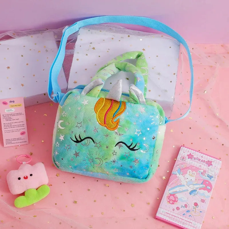 Unicorn Handbags Fashion Sweet for Girls Cute Kid Crossbody Shoulder Bag Children Birthday Party Gift Little Girl Small Purse