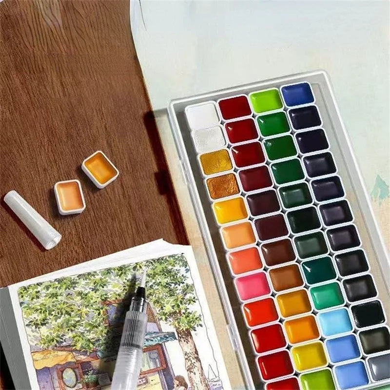 Artist watercolor paint 130/98/60/24 colors art set professional drawing pigment art supplies Nail art