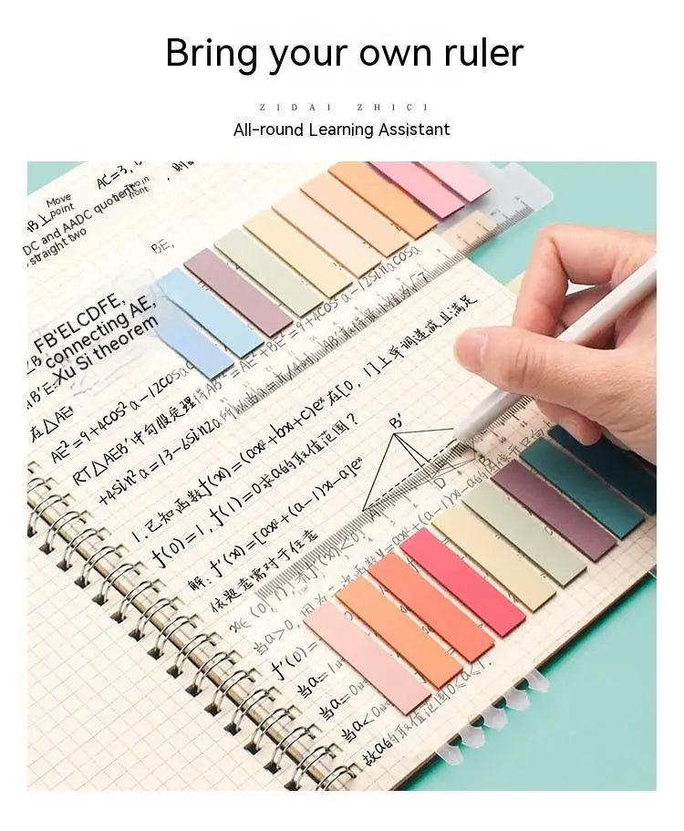6 Series Colorful Self-Adhesive Sticky Notes Memo Pad - Office & School Supplies - Bookmark Point-It Marker Memo Sticker Paper