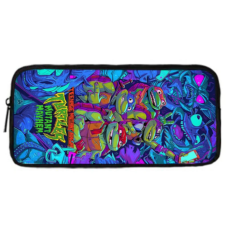Child Backpacks Shoulder Bag Pencil Case Pupil Large Capacity For N-ninjas Turtless School Bags for Boys Girls Best Gift