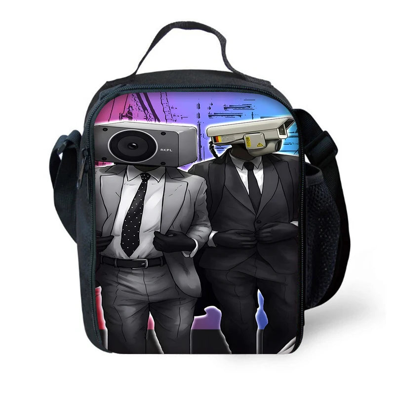 Child School Skibidi Toilet Backpack with Lunch Bags ,Pencil Bags ,School Bags for Boys Girls Best Gift