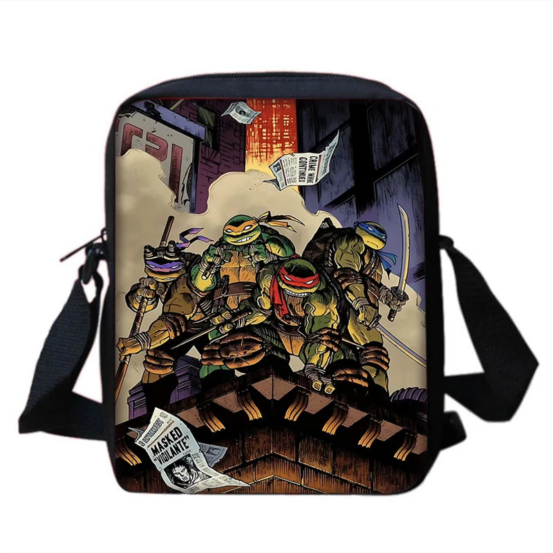 Child Backpacks Shoulder Bag Pencil Case Pupil Large Capacity For N-ninjas Turtless School Bags for Boys Girls Best Gift
