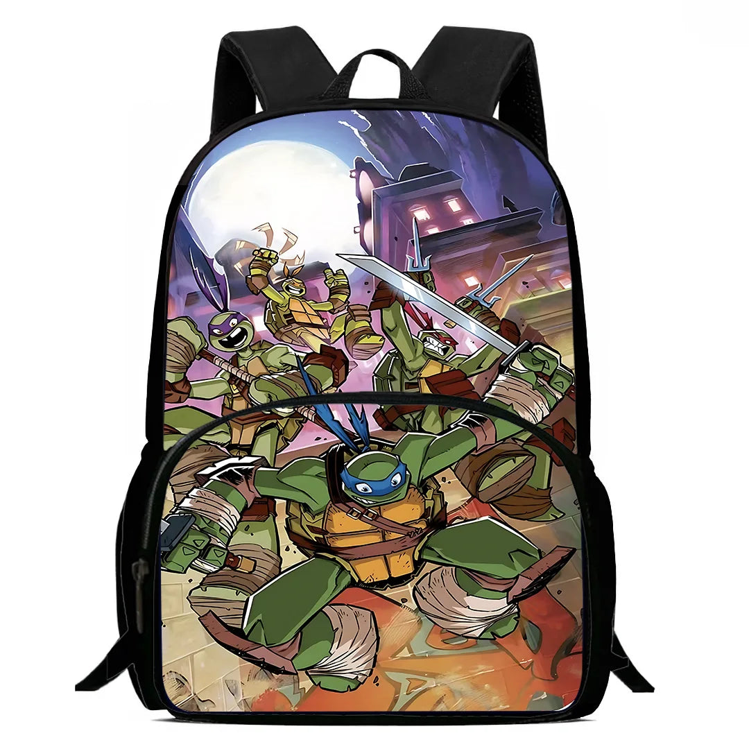 Child Backpacks Shoulder Bag Pencil Case Pupil Large Capacity For N-ninjas Turtless School Bags for Boys Girls Best Gift