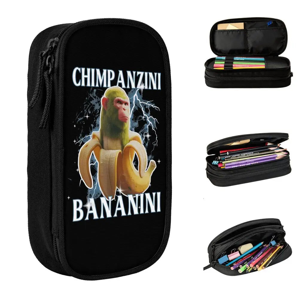 Italian Brainrot Tralalero Tralala Pencil Cases Pencil Pouch Pen Box for Student Big Capacity Bag School Supplies Stationery