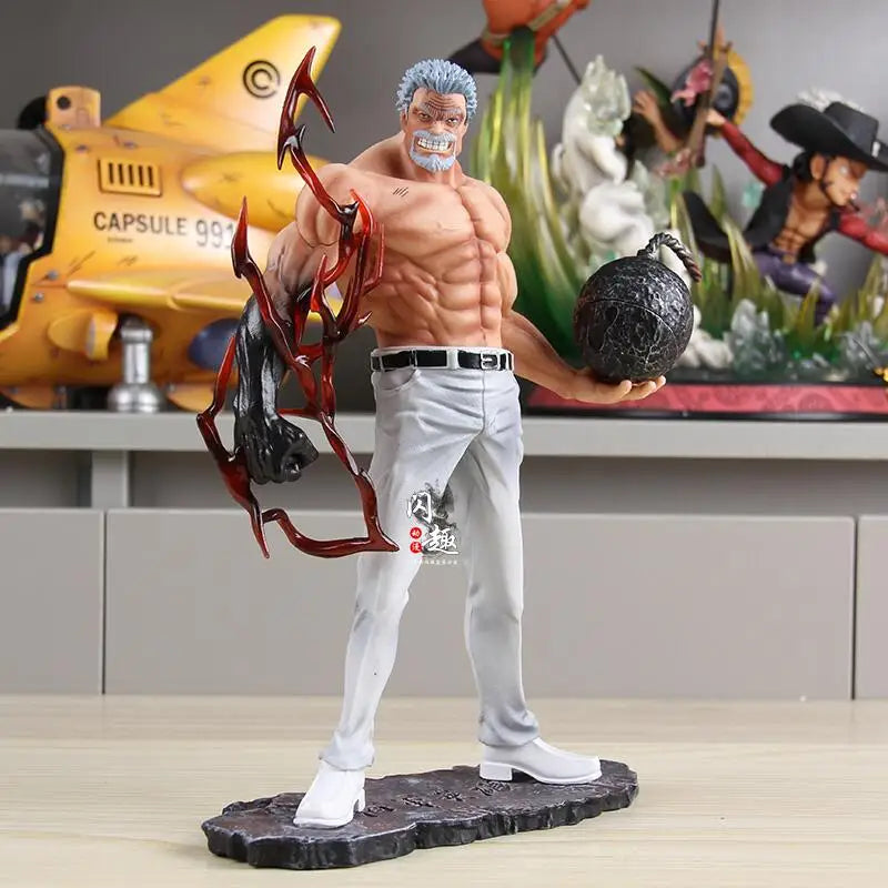 One Piece Anime Figures 26cm Standing Posture Monkey D Garp Gk Sculpture Scene Pvc Handmade Model Desktop Ornament Toy Gifts