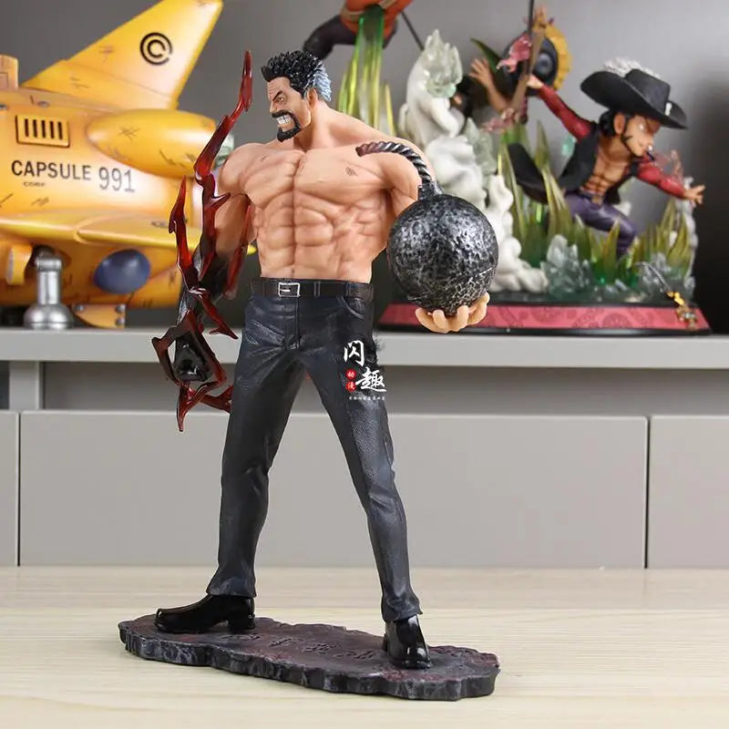 One Piece Anime Figures 26cm Standing Posture Monkey D Garp Gk Sculpture Scene Pvc Handmade Model Desktop Ornament Toy Gifts