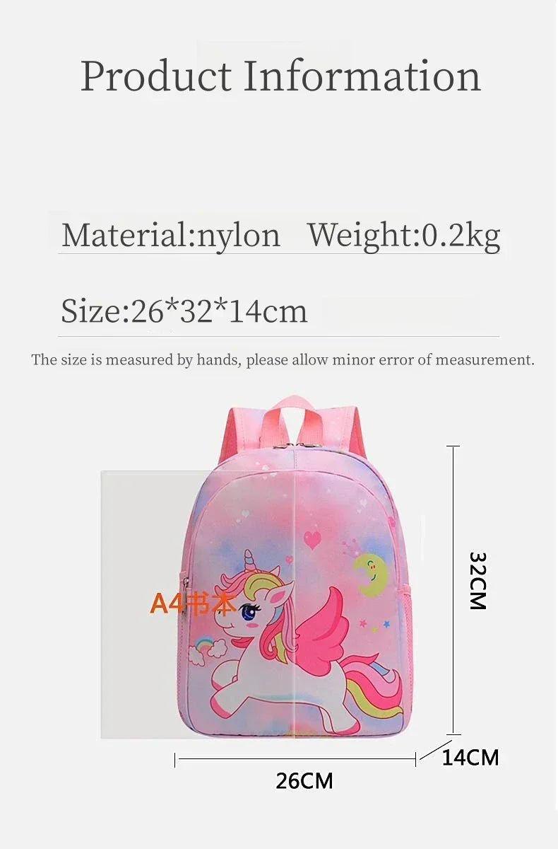 New Children Backpack Cartoon Cute Unicorn Mermaid Print Schoolbag Kindergarten Lightweight Schoolbag