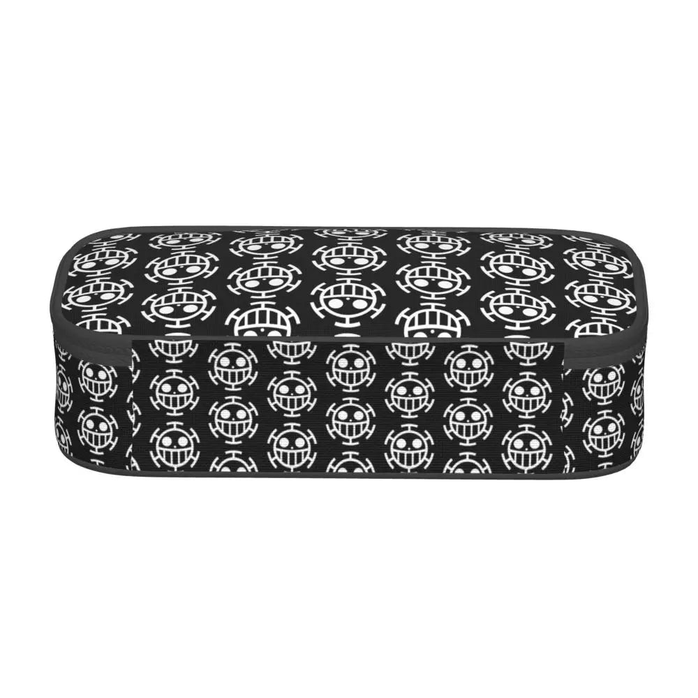 Custom One P-Pieces Cute Pencil Case Boys Girls Large Capacity Straw Hat Pirates Skull Pencil Bag Students Stationery