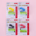 1Set Random Color Mini Size Stapler Set Solid Office Stationery Student Use For No. 10 Staples