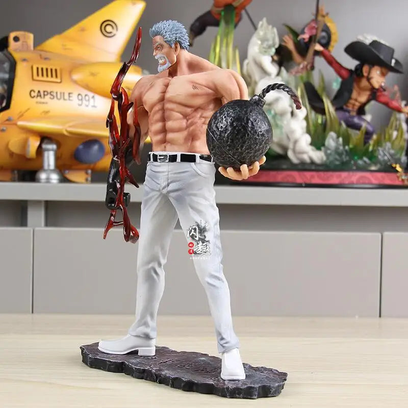 One Piece Anime Figures 26cm Standing Posture Monkey D Garp Gk Sculpture Scene Pvc Handmade Model Desktop Ornament Toy Gifts