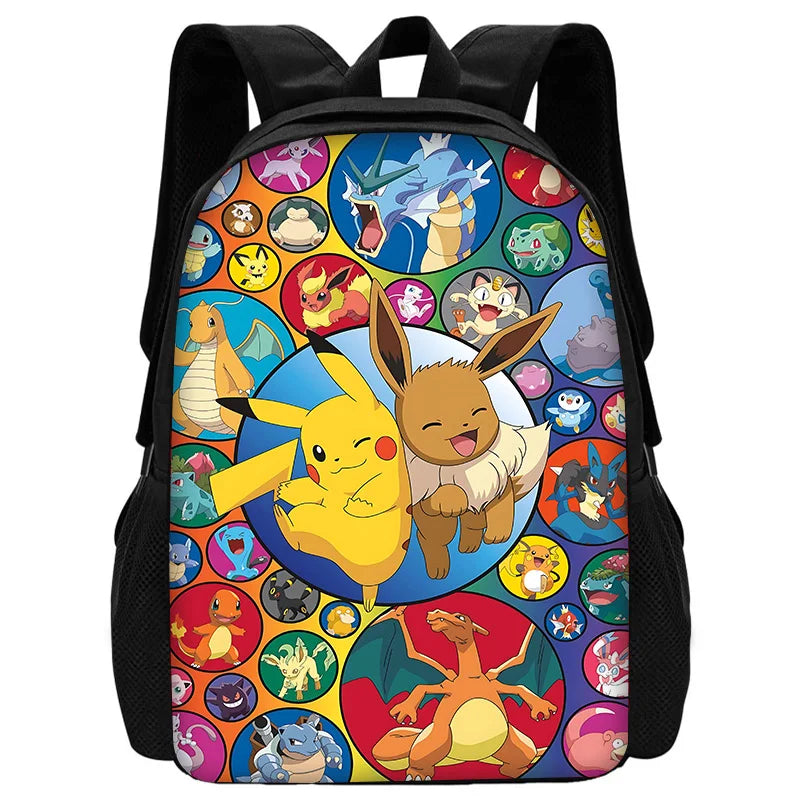 Cute Potdemiel cartoon Ball Child School Backpack with Lunch Bags ,Pencil Bags ,School Bags for Boys Girls P-PokéS Best Gift