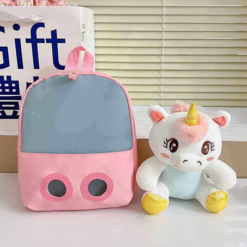 Plush 3D Unicorn Backpack for Girls Kids Children SchoolBag Cute Cartoon School Bags Kindergarten Preschool Baby Shoulder Bag