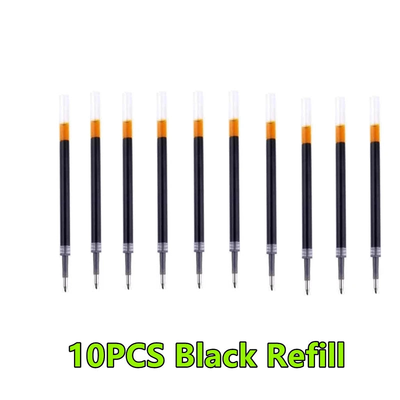 1-12PCS Retractable Red Blue Black Ink Gel Pens Colored Aesthetic Stationery Pen Supplies Ballpoint Office Pencil Writing School
