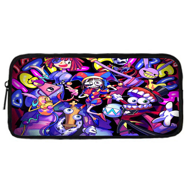 Cartoon A-AmazingS DigitalS Circus Child School Backpack with Lunch Bags ,Pencil Bags ,School Bags for Boys Girls Best Gift