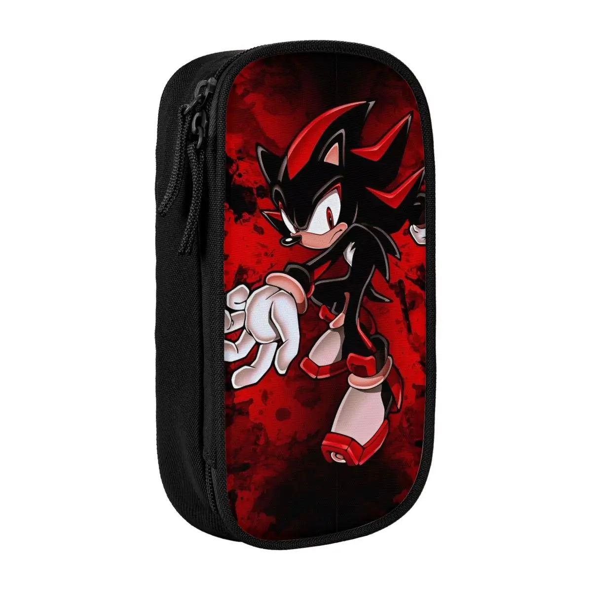 Cartoon Pencil Cases Cute Blue Hedgehogs Shadow  Pen Box Bags Student Large Storage School Supplies Zipper Pencilcases