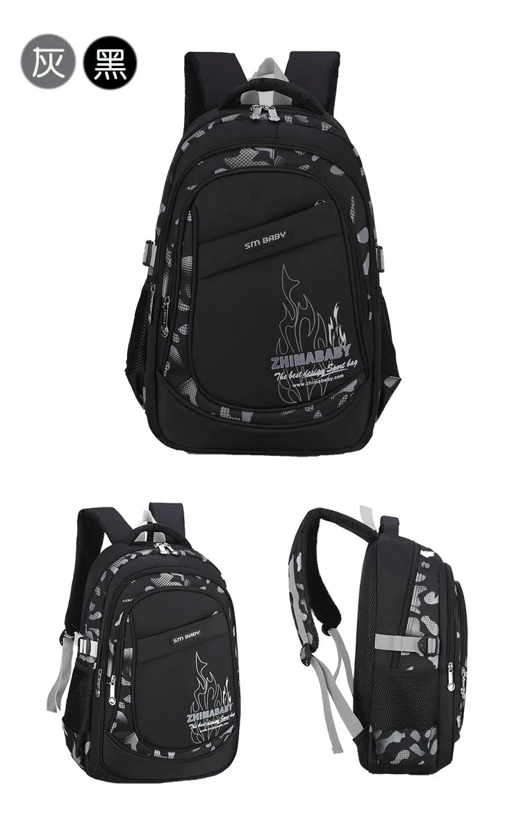Waterproof Lightweight School Backpack for Kids 6-12 Years Durable Large Capacity Student Bookbag Boys Girls254