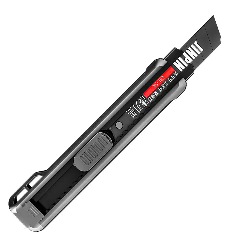 3pcs 18mm Retractable Utility Knife Heavy Duty Durable Non Slip Box Cutter Carton Package Opener with 10pcs Black Steel Blades