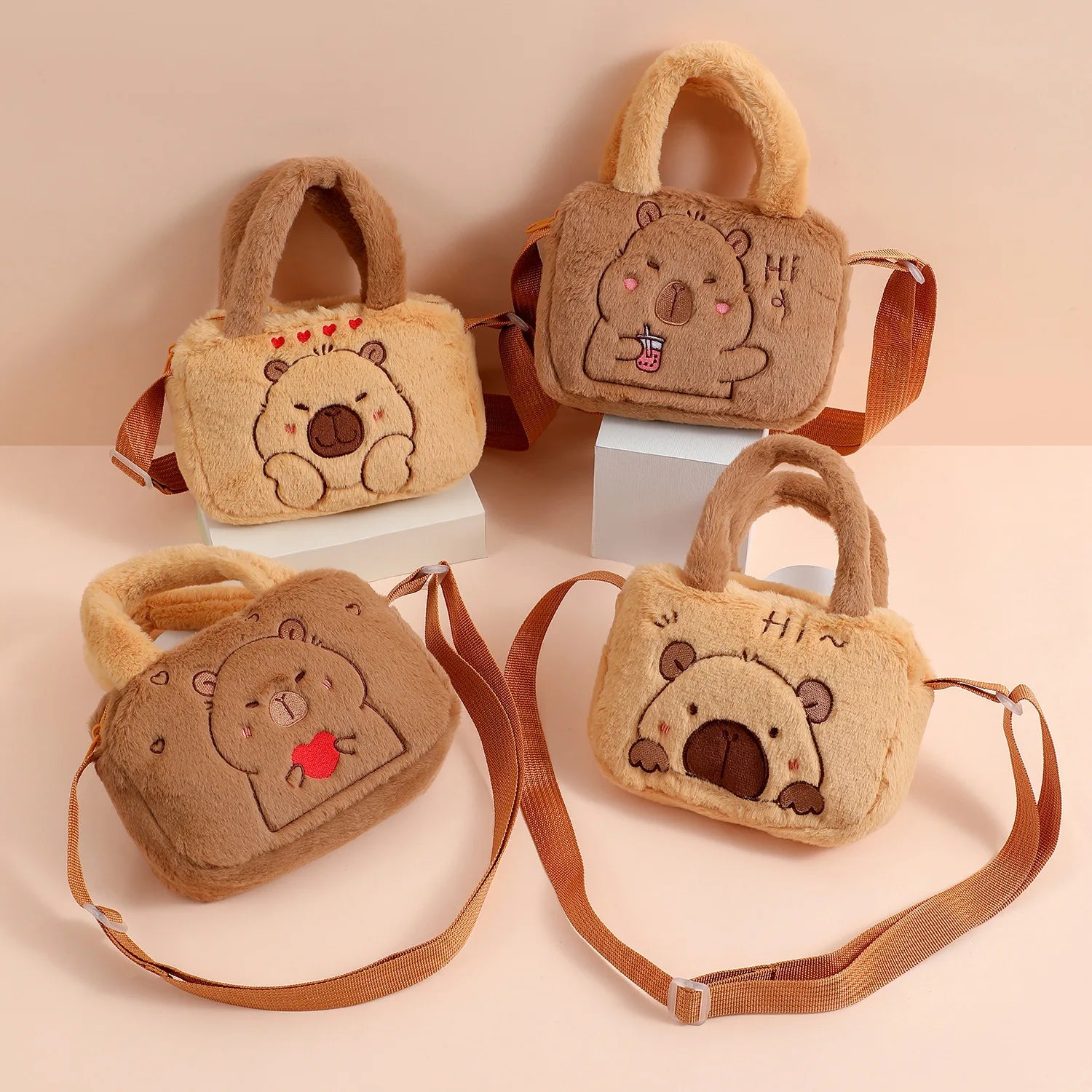 2025 Cartoon Plush Dolphin Shoulder Bag Children's Cute Crossbody Bags for Girl Handbag Kids Crossbody Bag Coin Purse Cpin Pouch