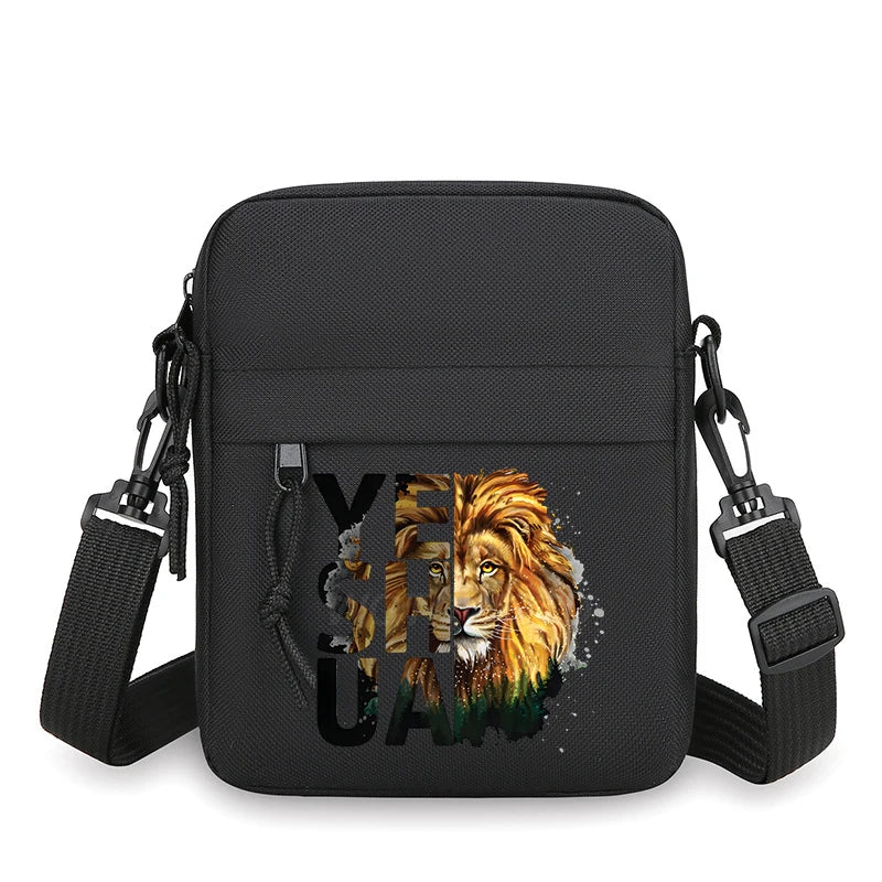 Harajuku Lion Christianity Shoulder Bag Men Women Jesus Trend Mini Mobile Phone Bags Kids Boy Girl Waist Pack Crossbody Handbags