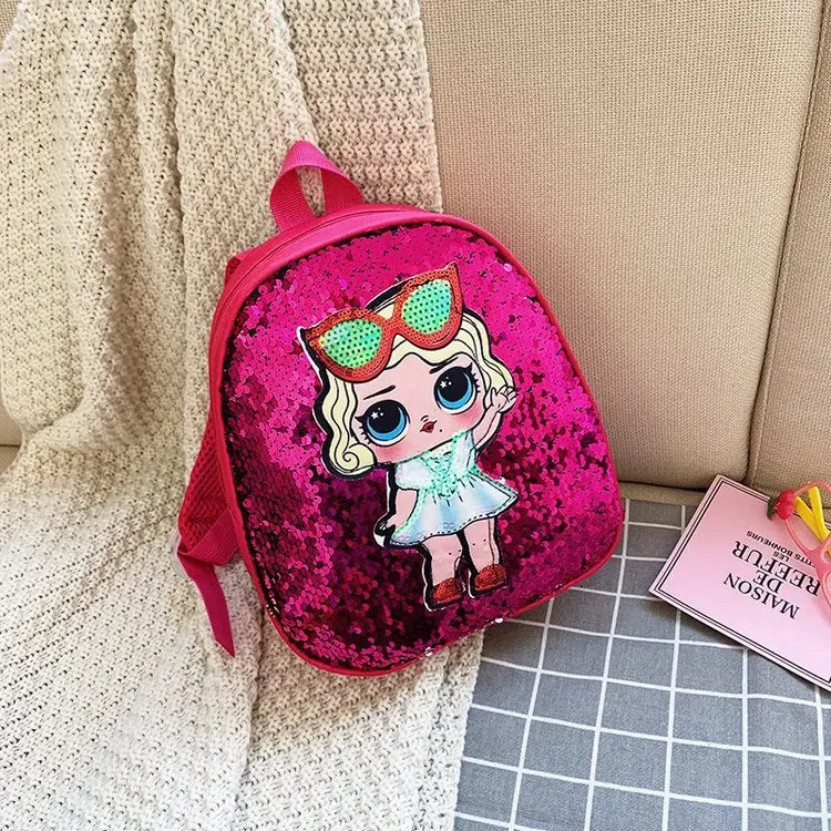Cute Children's Sequin Backpack Bags 3-6 Years Lovely Kindergarten Kids School Bag Fashion Cartoon Baby Girls Handbags Knapsack