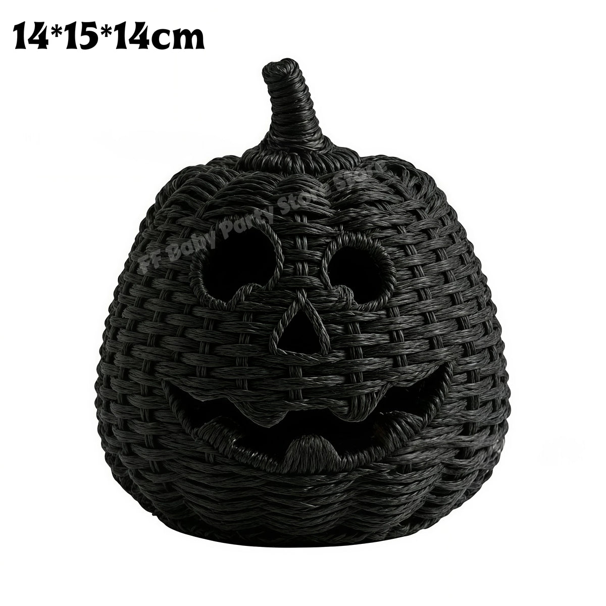 Halloween Decorations Hand-Woven Wicker Pumpkin Lantern Witch Hat Storage Box Home Decorative Statue Ornaments Christmas Decor