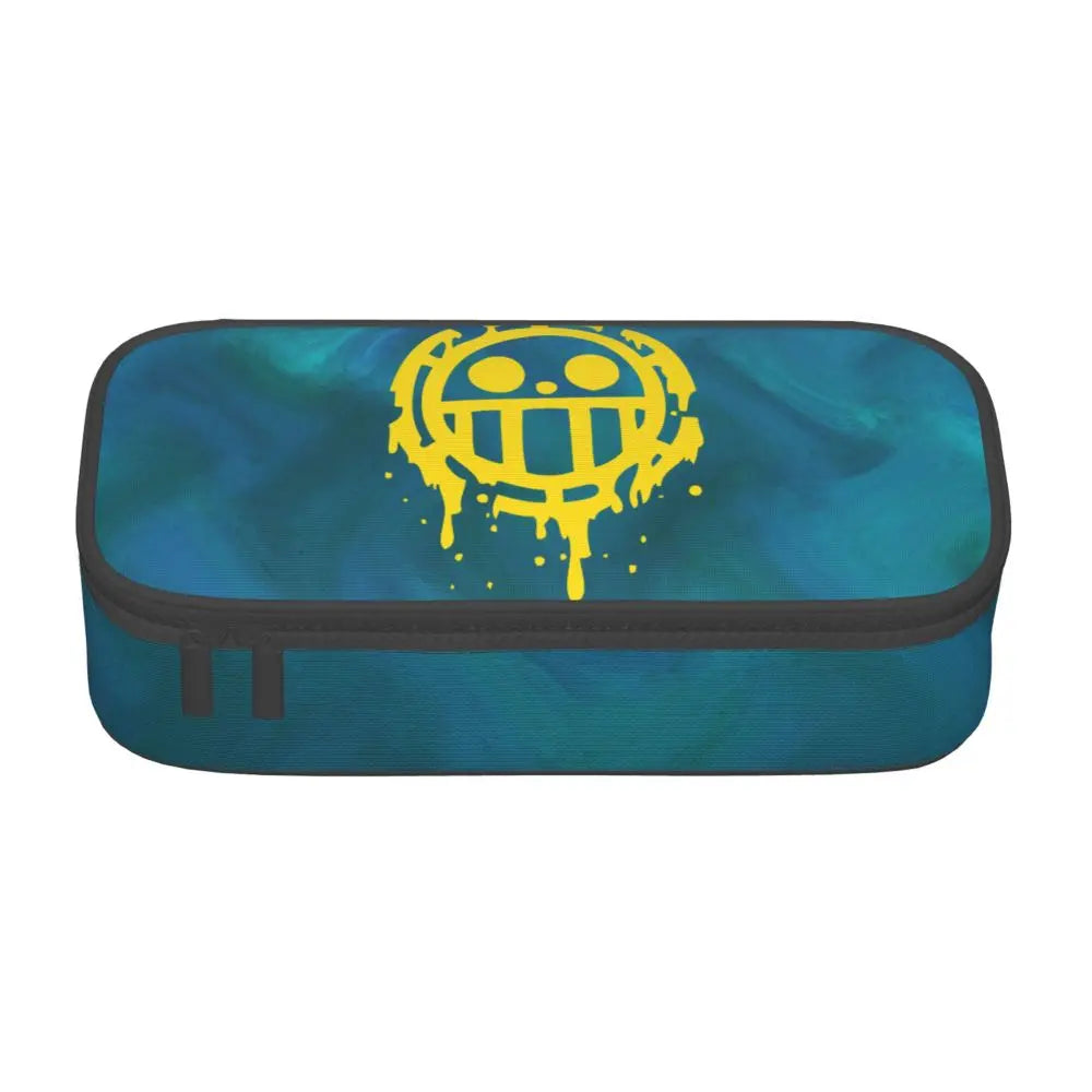Custom One P-Pieces Cute Pencil Case Boys Girls Large Capacity Straw Hat Pirates Skull Pencil Bag Students Stationery