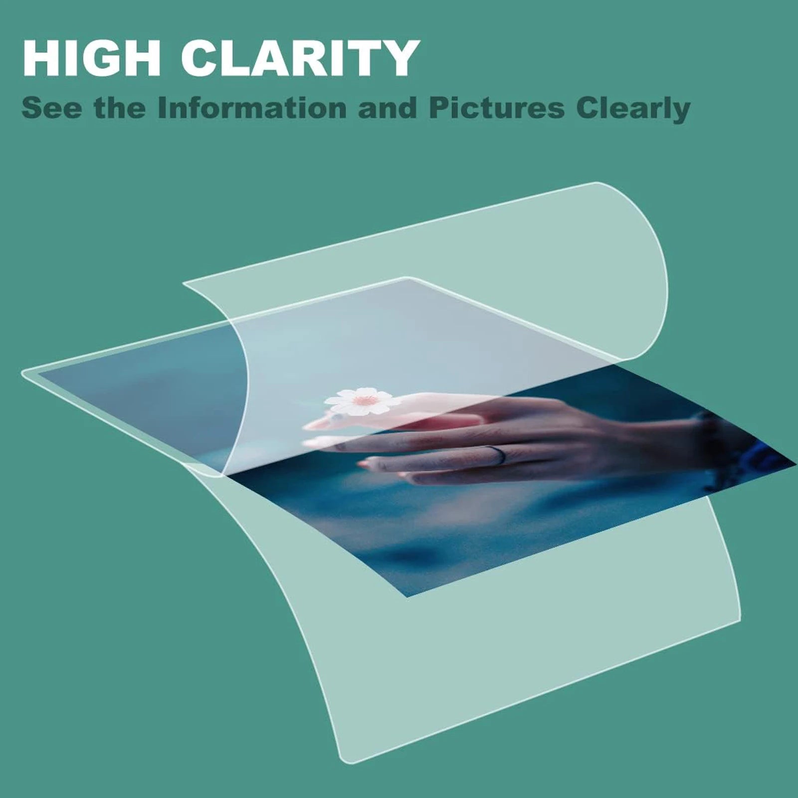 A4 Thermal Laminating Sheets, 8.7 X 12.1 Inches, 50 Mic Thick, 100 Pack, Non-Toxic Material and Adhesive