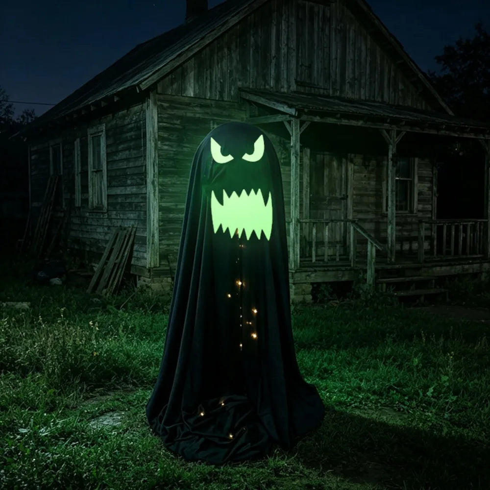 Luminous Halloween Standing Ghost Decor Adjustable Gothic Outdoor Light-up Ghost ED Lights Soft LED Lights