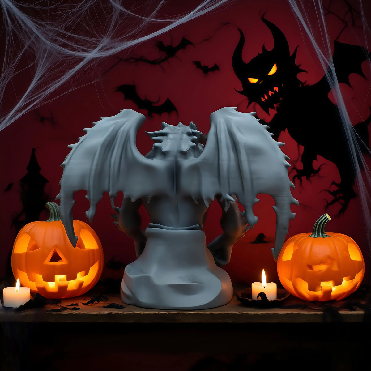 Halloween Limited Edition Dark Fantasy Figurine | Demon-Shaped 3D Statue with Detailed and Beautifully Crafted Features! Excellent Horror-Themed Decoration for Halloween Parties and Room Decor (Durable Resin Material)