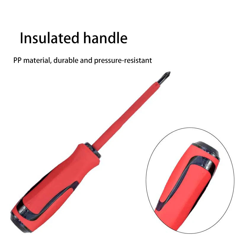 Cacciaviti isolati ad alta durezza in acciaio al cromo vanadio con punte dritte e incrociate, cacciavite magnetico, utensile manuale per elettricisti