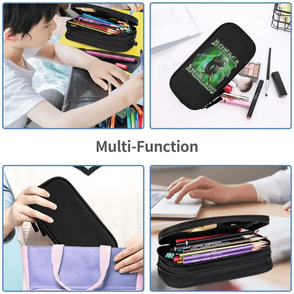 Italian Brainrot Tralalero Tralala Pencil Cases Pencil Pouch Pen Box for Student Big Capacity Bag School Supplies Stationery